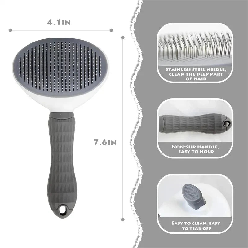 Self-Cleaning Pet Hair Remove Comb Cat Slicker Brush Pet Hair Removal Comb for Cats Grooming Brushes Dog Combs Cat Accessories